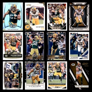 Lote de 12 tarjetas de fútbol americano Clay Matthews 2012 Topps Platinum Green Bay Packers conjunto casi nuevo - Imagen 1 de 15