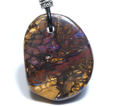 Polished Boulder Opal Necklace for Men 74.9ct - Image 1 of 4