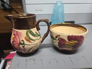 Wade England Creamer and Sugar Bowl Set Harvest Wear Pattern - Picture 1 of 3