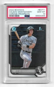 Bowman Chrome Prospects Colson Montgomery 2022 PSA 10 #BCP71 ROOKIE RC - Imagen 1 de 1