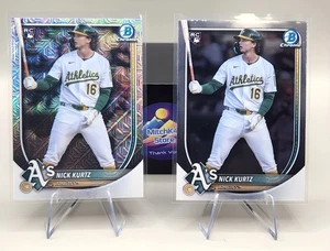 2025 Bowman Chrome⚾ Nick Kurtz #93 RC😎 MOJO Refractor + Base🔥 - Picture 1 of 2