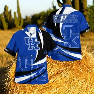 Kentucky Wildcats Classic Fashion Button Up Hawaiian Shirt - Picture 1 of 2