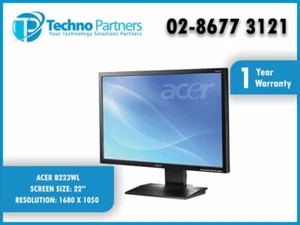 Acer B223WL 22" 1680 x 1050 Widescreen LCD Monitor VGA DVI With Warranty - Picture 1 of 2