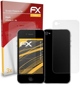 atFoliX 3x Screen Protection Film for Apple iPhone 4 / 4s matt&shockproof - Picture 1 of 8