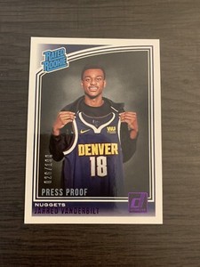 2018 Donruss Jarred Vanderbilt Purple Press Proof /199 Rookie #151 RC