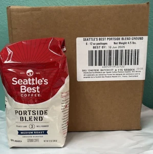 Seattle's Best Gemahlener Kaffee PORTSIDE BLEND Medium Roast 6 Packungen je 12 Unzen Jun/25 - Bild 1 von 3