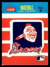 1986 Fleer Classic Miniatures ATLANTA BRAVES Logo Stickers FREE Ship!
