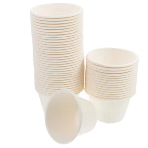 50 Pcs Ice Cup Paper Bowl Pulp Cream Cups Appetizer for Parties Travel - Picture 1 of 12