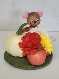Annalee Dolls Thanksgiving Fall 3" Pumpkin Patch Brown Mouse 360021 - 2021 NWT  - Picture 1 of 5