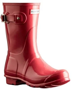 Hunter Orignal Short Glenmore Rose Womens Gloss Wellington Boots - Picture 1 of 4