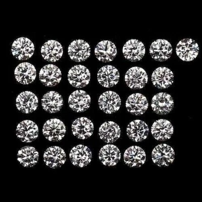 100 PCS Loose Lab Grown CVD Diamond 3.00 MM Round D Color, IF CLARITY Certified - Image 1 of 4