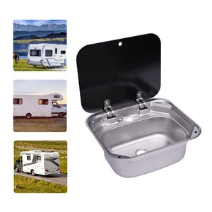 RV Caravan Sink Hand Wash Rectangular Basin For Camper Kitchen Semi-recessed - Bild 1 von 12