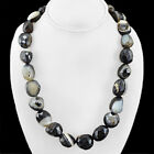 FINEST QUALITY EVER 1068.30 CTS NATURAL UNTREATED BANDAIT ONYX BEADS NECKLACE
