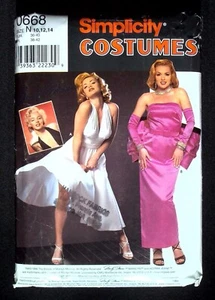 Simplicity Sewing Pattern 0668 N (10,12,14) Marilyn Monroe Costume::Uncut ©1998 - Picture 1 of 3