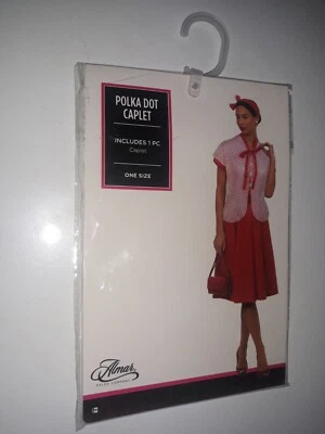 Camisa Caplet Lunares Mujer Talla Única Rojo Disfraz Juegos con disfraces De Colección Años 50 NUEVA Foto 1 de 4