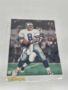 Troy Aikman foto autografata 8x10 Dallas Cowboys leggenda NO COA - Foto 1 di 4
