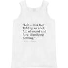 Life William Shakespeare Quote Adult Vest / Tank Top (Av020563)
