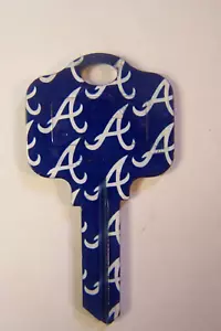 Atlanta Braves Kwikset KW1 House key blank - Picture 1 of 1