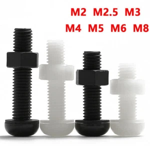Nylon Phillips Rundkopf Schrauben M2 M3 M4 - M8 Kunststoff Kombinationsschrauben - Bild 1 von 12