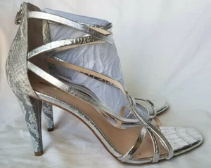 Louise Et Cie Kreeli Silver Grey Multi Strappy Heel Sandals 11 NEW $139 - Picture 1 of 7