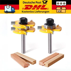Set frese scanalature e molle gambo 8 mm fresa superiore scanalatrici a disco per legno - Foto 1 di 12