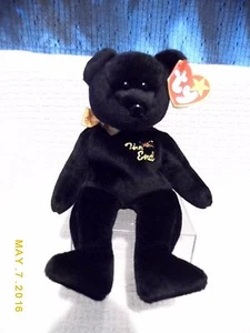 TY BEANIE BABY- "THE END" BEAR 1999, WITH ERROR AND FLAT TUSH TAG - Foto 1 di 6