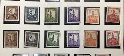 56.  Germany , 1946，SC#14N15-20, Mint Hinged，Cv$89.00，2 sets，/WMK&UnWMK，see scan - Image 1 of 3