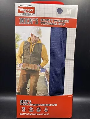 Wrangler Ropa de Trabajo Pesada Térmica Top Camisa Para Hombre Mediana Azul Marino Foto 1 de 2