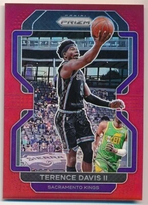 TERENCE DAVIS II 2021/22 PANINI PRIZM #139 RED PRIZMS SACRAMENTO KINGS #275/299 - Image 1 of 2