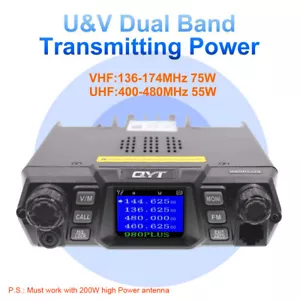 QYT KT-980 PLUS haute puissance 75 W VHF/55W UHF double bande quatre veille KT-980Plus - Photo 1/5
