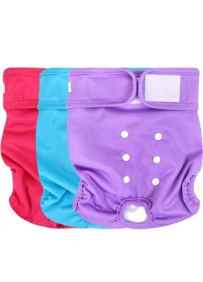 Wegreeco Washable Reusable Premium Dog Diapers, Medium, Bright Color, for Female - Image 1 of 4