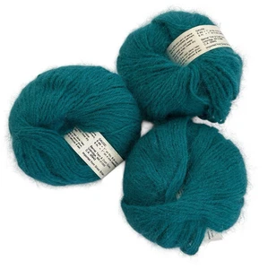 Angora filato lana di agnello Bernat Dreamspun vintage verde acqua 0,7 once 20 gr lotto di 3 - Foto 1 di 5