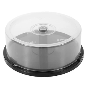 CD/DVD Cake Box Empty CD DVD Cake Box CD/DVD Storage Bucket 25 Disc Clear - Afbeelding 1 van 12