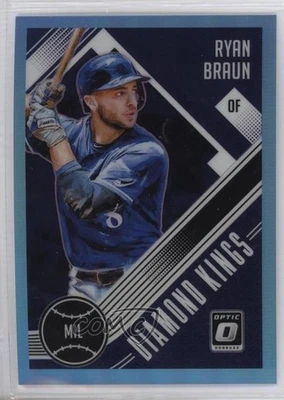 2018 Panini Donruss Optic Diamond Kings Carolina Blue Prizm /50 Ryan Braun #16 - Image 1 of 2