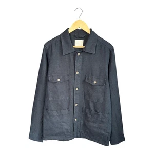 A DAY’S MARCH 100% French Linen Workwear Overshirt Jacket - Picture 1 of 19