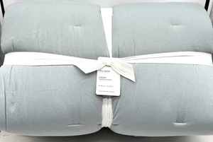 Pottery Barn~ Dream Brushed Cotton Comforter Full Queen~Chambray Blue~NEW - Picture 1 of 2