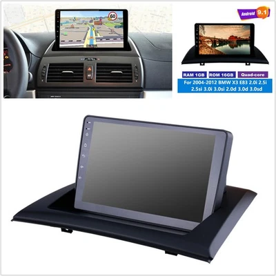 9'' Android 9.1 Multimedia Player GPS Stereo Radio BT WiFi For BMW X3 E83 04-12 - Image 1 of 4