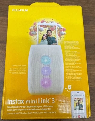 Fujifilm Instax Mini Link 3 Printer (Clay White)  - Image 1 of 4
