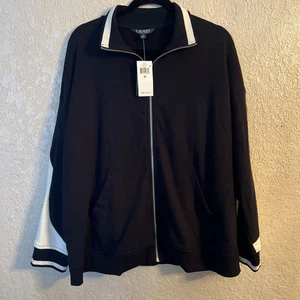 Lauren Ralph Lauren Black/White Zip Up Size 2X/Ttg - Picture 1 of 6