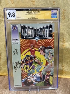 Image Deathmate Preview Green #nn Advance Comic Ss CGC 9.8 1993 Graded Signed 2x - Picture 1 of 2