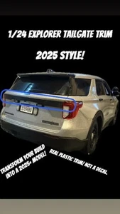 1/24 EXPLORER TAILGATE TRIM 2025+ CONVERSION POLICE CUSTOM BUILD MOTORMAX 3-PACK - Picture 1 of 5
