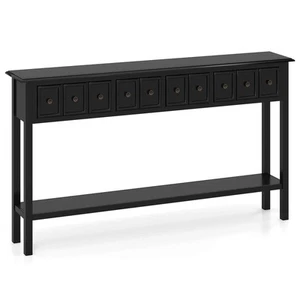 60" Long Narrow Console Table w/4 Drawers and Open Storage Shelf Anti-Tip Kit - Picture 1 of 10