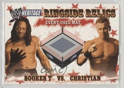 2005 Topps Heritage WWE Ringside Relics Booker T Christian Cage vs Christian - Image 1 of 2