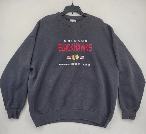 Chicago Blackhawks Vintage Lee Embroidered Crew Neck Sweatshirt - Size XL Cover