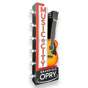 Letrero LED de carpa de 30"" de doble cara de colección inspirado en marquesina de 30"" de Grand Ole Opry Music City - Imagen 1 de 15