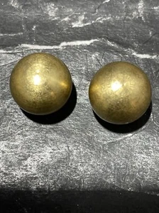 VINTAGE 3/4 x 1/4-27 IPS THREADED SOLID UNF BRASS BALLS FINIALS LOT OF 2 FINIALS - Picture 1 of 2