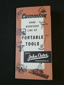 Oster Portable Electric Tools Cummins 1955 brochure- drills, saws, grinders - Picture 1 of 8