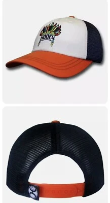 HOOey Womens Hat Baseball Cap Snapback Trucker Orange Blue White 1679T - Image 1 of 4