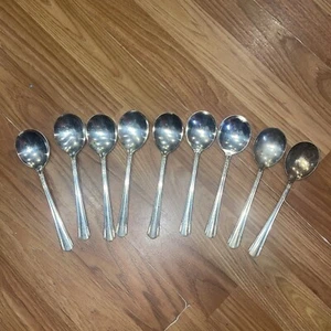 Vintage 1935 Chatham Wm Rogers Spoons 9pc - Picture 1 of 10
