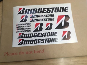 BRIDGESTONE  Sheet of 14 decal / stickers Sponsor set - Picture 1 of 2